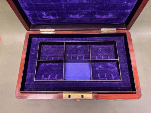 fig 1. Mid-19th century brass-bound mahogany fitted Jewellery Box
