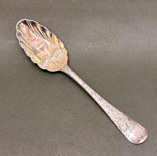 George Ii, Hallmarked Silver-gilt Berry Spoon, Jesse Mcfanan (1739)