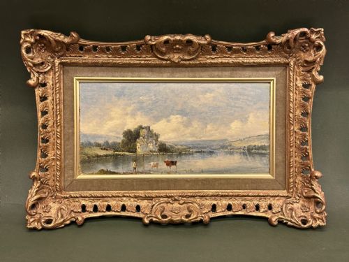 fig 1. A PAIR of 19th century framed oil paintings on canvas - Riverscapes