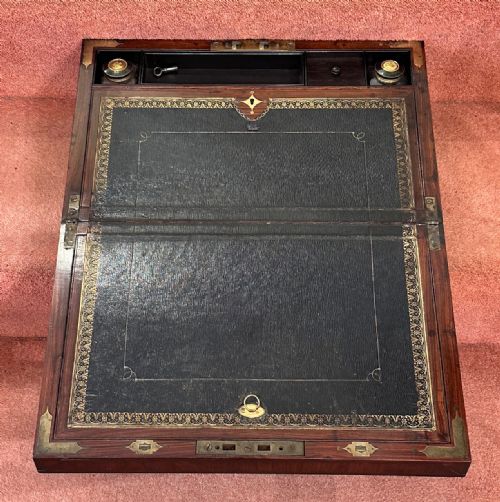 19th Century Gentlemans Kingwood Writing Box Made by Edwards of London