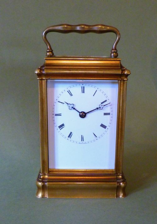 fig 1. A GOOD EARLY 8-DAY STRIKING CARRIAGE CLOCK