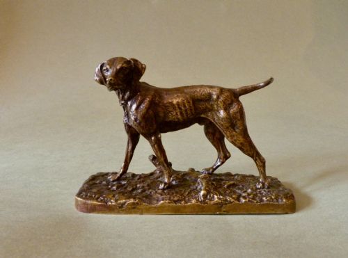 P. J. Mêne: A Good Bronze "Animalier" Pointer