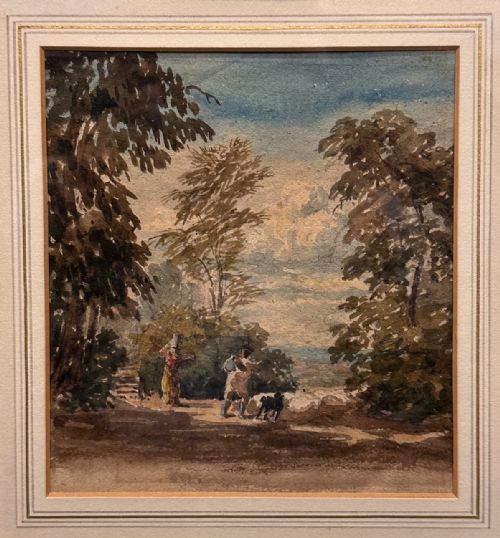 Mid 19th Century Framed Watercolour Painting - "A Traveller in the Country" by J. M. Ince (1806-1859)