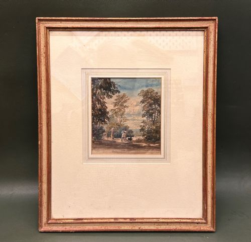 fig 1. Mid 19th century Framed watercolour painting -
