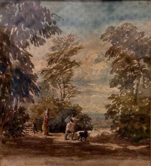fig 2. Mid 19th century Framed watercolour painting -