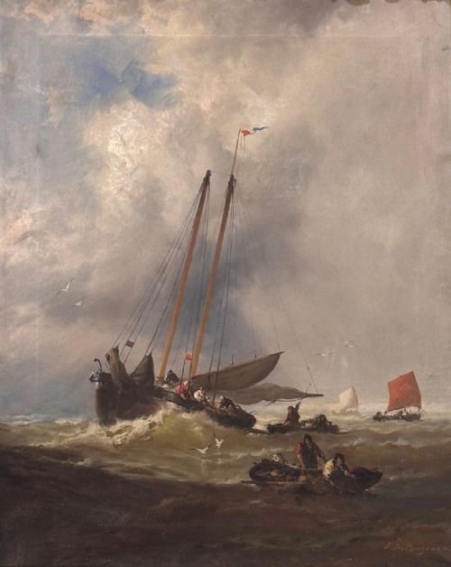 fig 1. Impressive 19th century Framed Oil Painting -