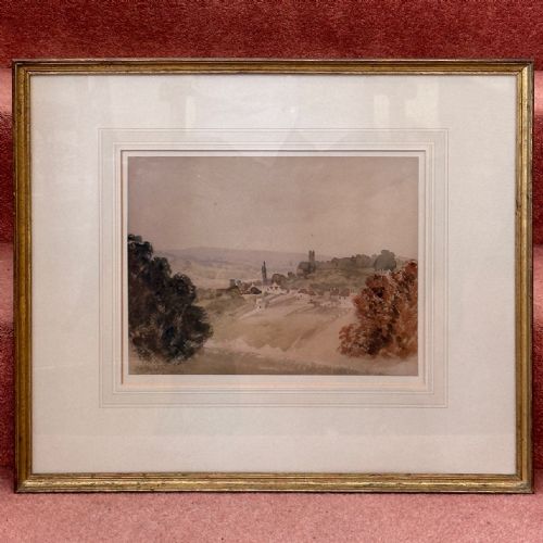 Late 19th Century Framed Watercolour Painting. "View of the Village of Batheaston" - George Marks (Fl. 1876-1922)
