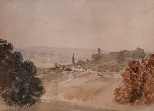 fig 1. Late 19th century framed watercolour painting.