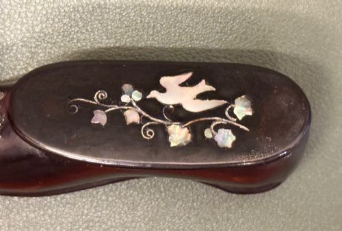 LATE 18TH EARLY 19TH CENTURY PAPIER MACH SNUFF SHOE - ADDITIONAL PHOTO 6
