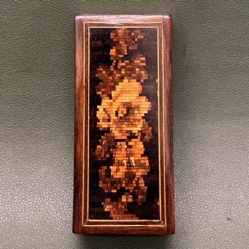 A Small 19th Century Tunbridge-ware Trinket Box and Cover