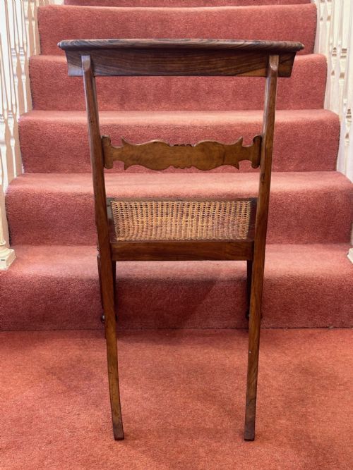 GILLOWS SET OF SIX CANE SEATED SIMULATED ROSEWOOD DINING CHAIRS - ADDITIONAL PHOTO 6