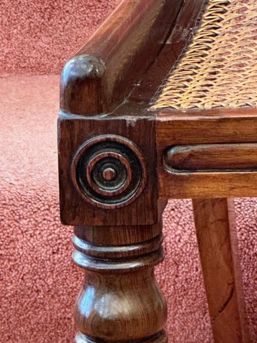 GILLOWS SET OF SIX CANE SEATED SIMULATED ROSEWOOD DINING CHAIRS - ADDITIONAL PHOTO 10
