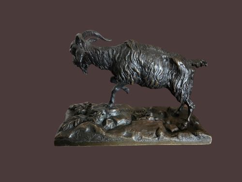fig 1. P. J. MENE: A FINE FRENCH BRONZE 'BILLY' GOAT