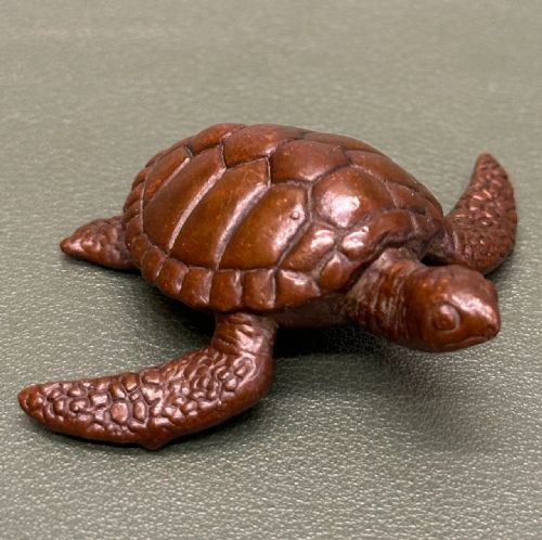 Early 20th Century (Meiji Period) Japanese Bronze Turtle Okimono, Signed.
