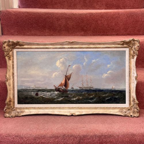 Framed Marine Oil Painting on Canvas. John ‘Jock’ Wilson. (1774-1855)