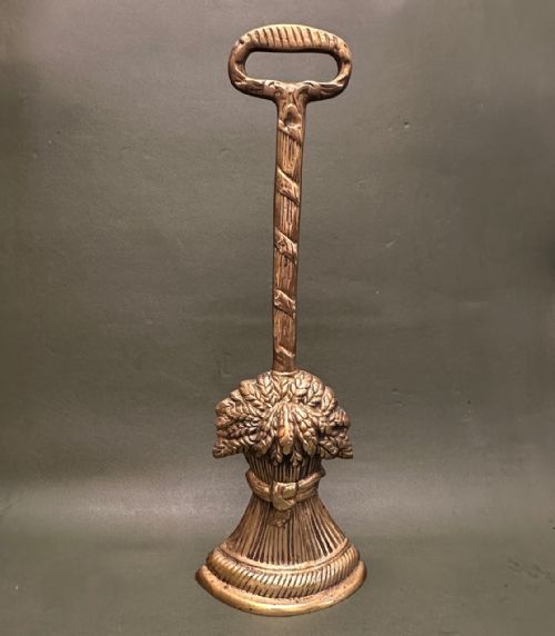 George III Brass Door Stop in the Form of a Wheatsheaf