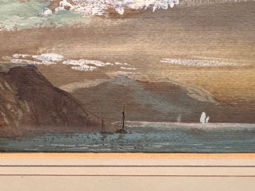 THOMAS BUSH HARDY 184297 WATERCOLOUR PAINTING MOONLIT LAKE LANDSCAPE - ADDITIONAL PHOTO 2