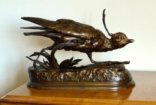 fig 1. FINE LARGE BRONZE STUDY OF A LAPWING