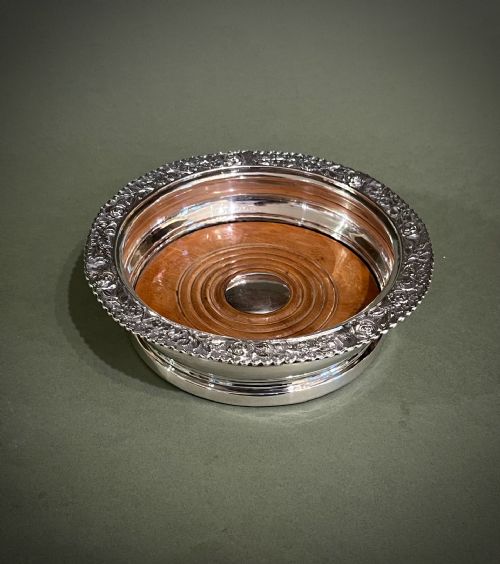 A Good George Ivth Silver Wine Coaster