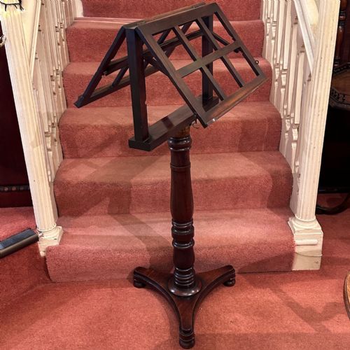 GEORGE IV MAHOGANY ADJUSTABLE DUET MUSIC STAND - ADDITIONAL PHOTO 1