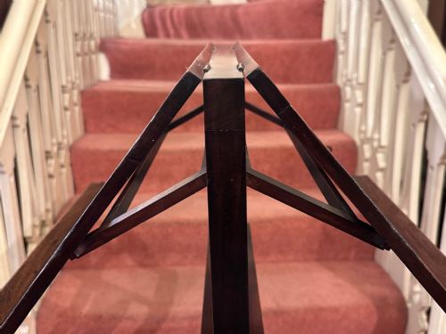 GEORGE IV MAHOGANY ADJUSTABLE DUET MUSIC STAND - ADDITIONAL PHOTO 4