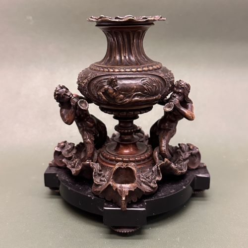 19th Century Ornate Bronze Candle Stick