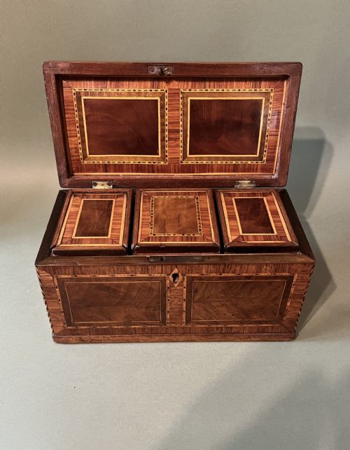 fig 1. GOOD CHIPPENDALE PERIOD TEA CADDY