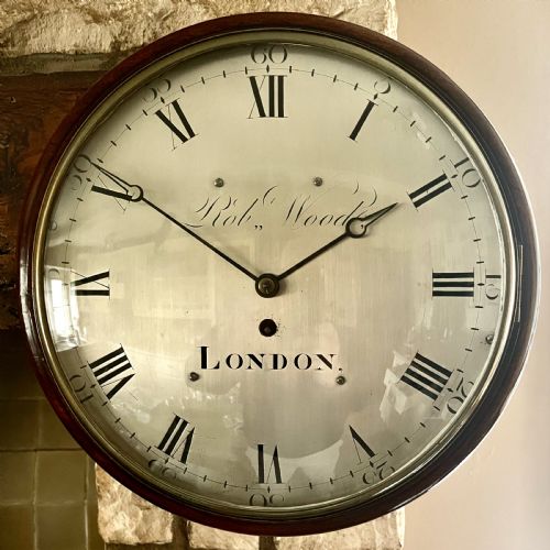 Good Regency Silvered-dial 8-Day Wall Clock