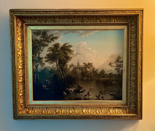 17th Century (?) Dutch Landscape Oil on Panel
