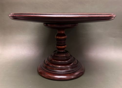 VICTORIAN MAHOGANY CIRCULAR CAKE OR CHEESE STAND - ADDITIONAL PHOTO 2