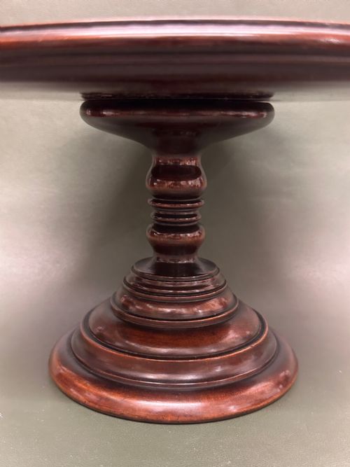 VICTORIAN MAHOGANY CIRCULAR CAKE OR CHEESE STAND - ADDITIONAL PHOTO 1