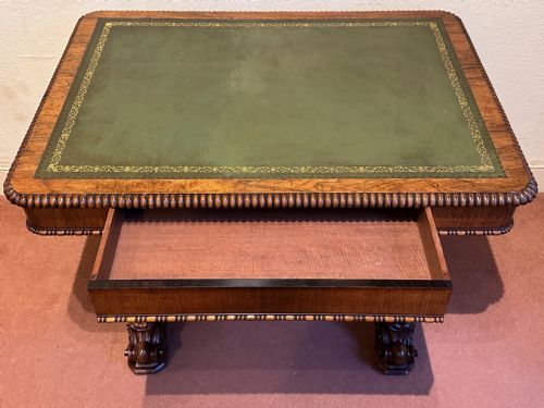 GEORGE III GEORGE IV ROSEWOOD LIBRARY WRITING TABLE STAMPED GILLOWS LANCASTER - ADDITIONAL PHOTO 3