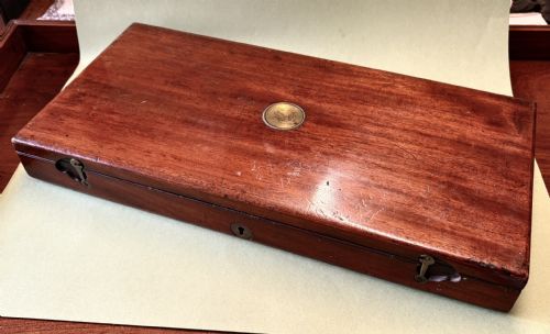 fig 1. FINE CASED PAIR OF FLINTLOCK PISTOLS