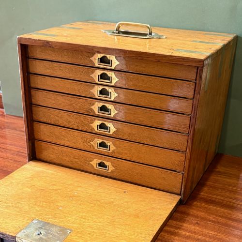 fig 1. RARE VICTORIAN CABINET OF FISHING FLIES