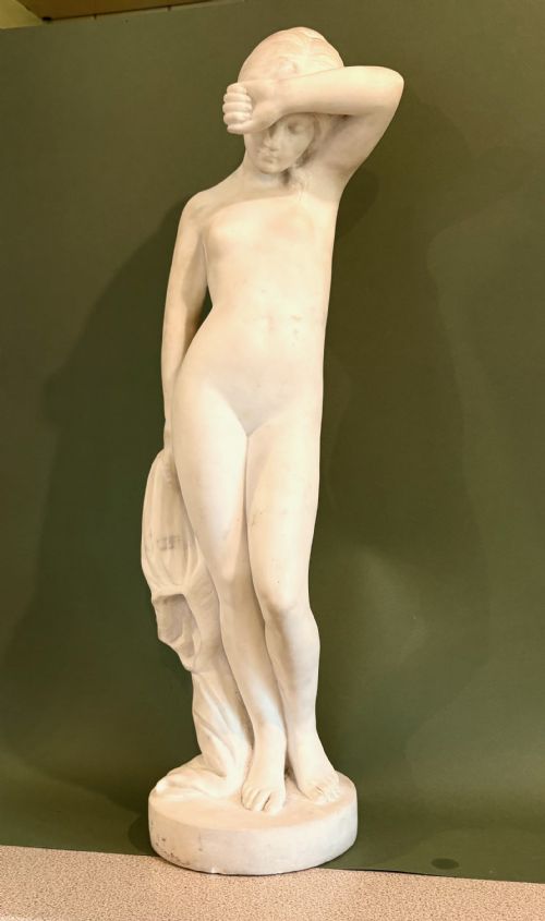 A CHARMING FRENCH MARBLE FIGURE - ADDITIONAL PHOTO 1