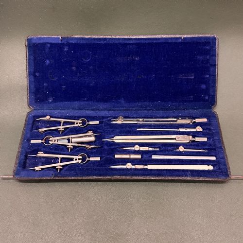 Late 19th Century Cased Technical Drawing / Draughtsman’s Tool Set