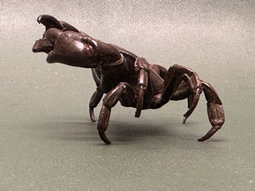 fig 1. A fine quality and detailed Japanese Meiji period patinated bronze crab, c.1890