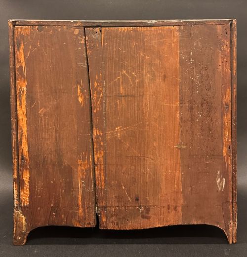 EARLY 19TH CENTURY BURR YEW MINIATURE APPRENTICE PIECE CHEST OF DRAWERS - ADDITIONAL PHOTO 6