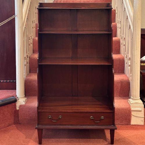 Victorian Mahogany Waterfall Bookcase