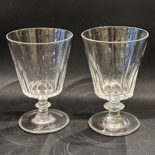 fig 1. Two large Victorian bucket bowl Rummers (a near pair) c.1830