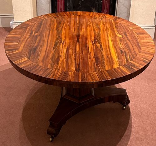 George Iii/iv Gonçalo Alves Circular Breakfast or Hall Table (50.25 Inches)