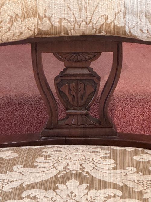VICTORIAN BUTTONBACK UPHOLSTERED TUB ARMCHAIR - ADDITIONAL PHOTO 3