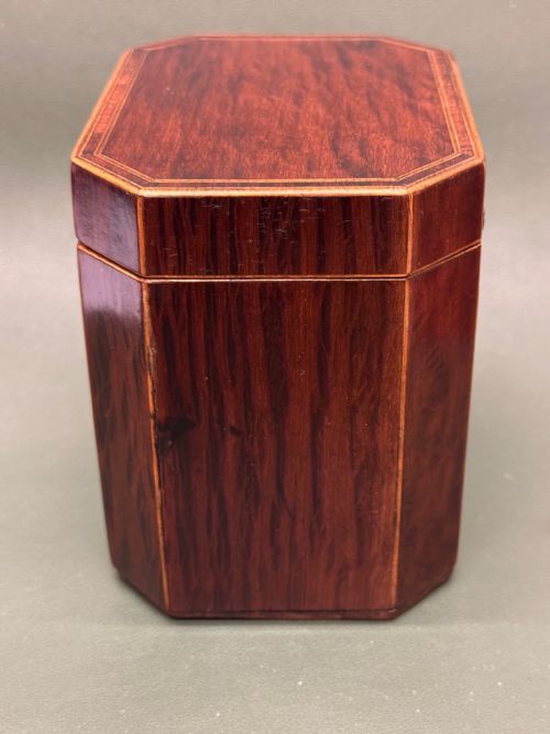 GEORGE III PARTRIDGE WOOD TEA CADDY - ADDITIONAL PHOTO 3