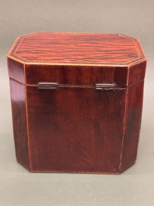 GEORGE III PARTRIDGE WOOD TEA CADDY - ADDITIONAL PHOTO 4