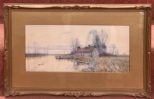 ROBERT WINCHESTER FRASER 18481906 WATERCOLOUR PAINTING ON THE CAM - ADDITIONAL PHOTO 1