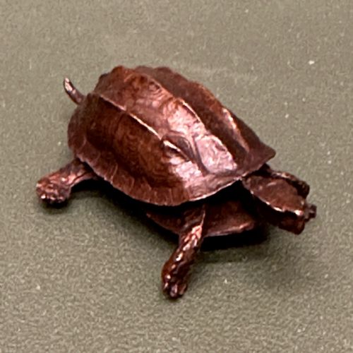 Small Japanese Bronze Okimono of a Tortoise (Meiji Period – 1868-1912)