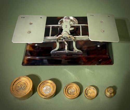 TORTOISESHELL SILVER POSTAL SCALES - ADDITIONAL PHOTO 2