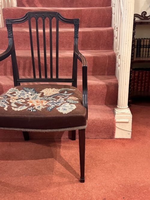 SET OF EIGHT 6 2 GEORGE III MAHOGANY DINING CHAIRS - ADDITIONAL PHOTO 10