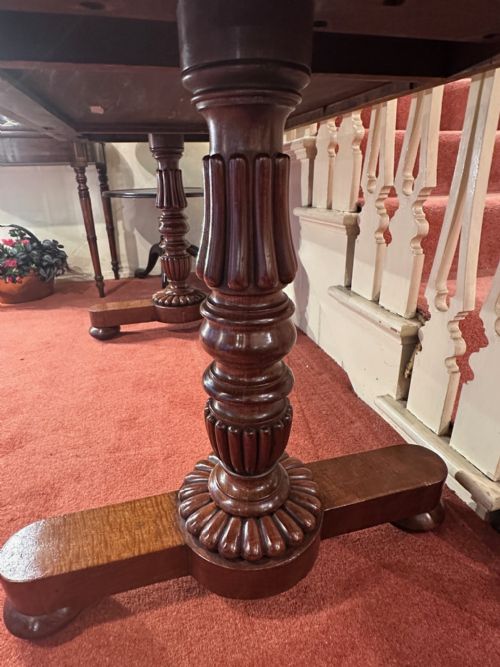 GILLOWS OF LANCASTER GEORGIAN MAHOGANY TWINPEDESTAL LIBRARY CENTRE TABLE - ADDITIONAL PHOTO 2