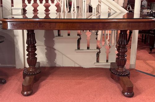 GILLOWS OF LANCASTER GEORGIAN MAHOGANY TWINPEDESTAL LIBRARY CENTRE TABLE - ADDITIONAL PHOTO 3